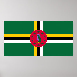 Dominica flagga poster