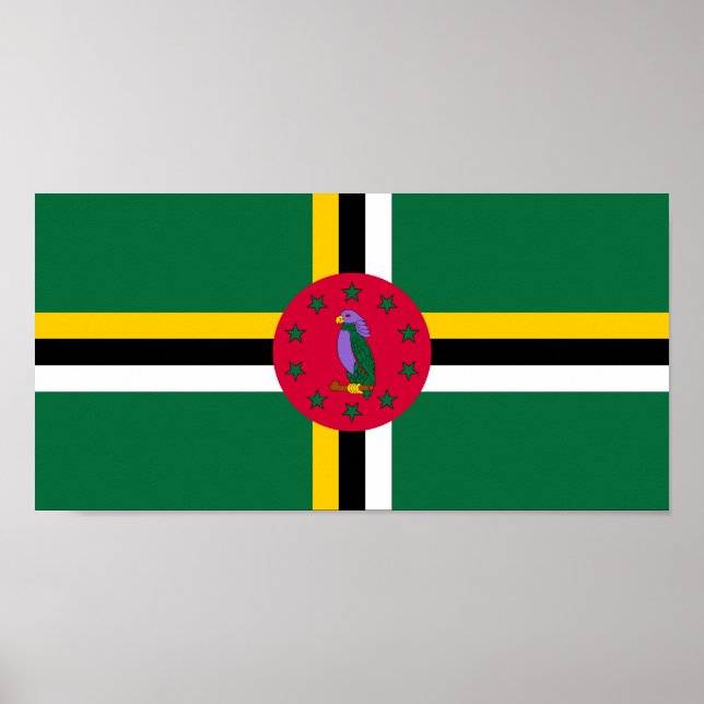 Dominica Flagga Poster (Framsidan)