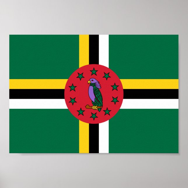 Dominica Flagga Poster (Framsidan)