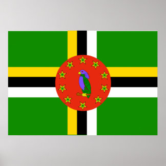 Dominica Flagga Poster