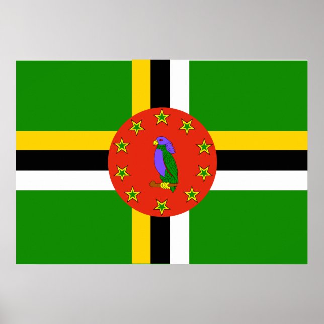 Dominica Flagga Poster (Framsidan)