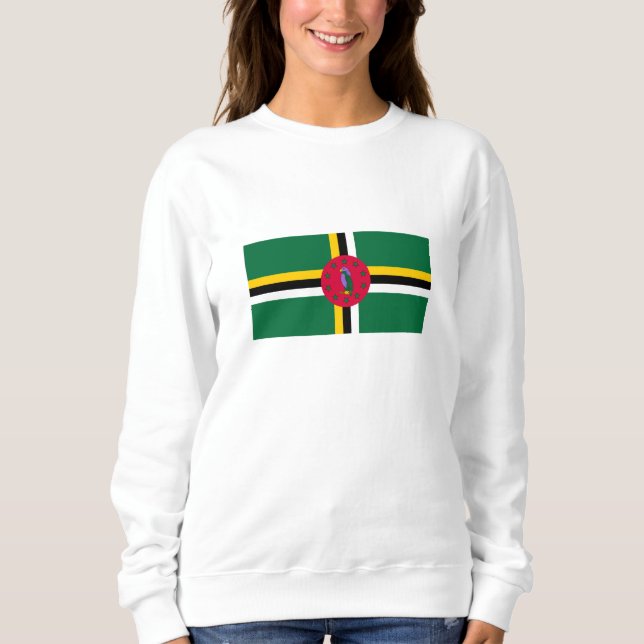 Dominica Flagga T Shirt (Framsida)