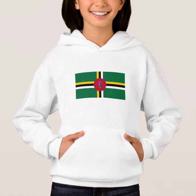 Dominica Flagga T Shirt (Framsida)