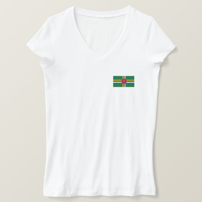Dominica Flagga T Shirt (Design framsida)