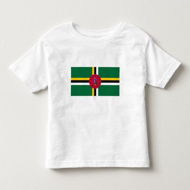 Dominica Flagga T Shirt (Framsida)