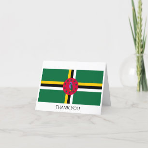 Dominica flagga tack kort