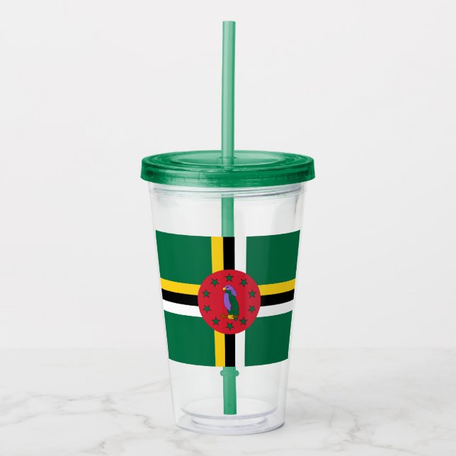Dominica flagga take away mugg (Framsida)