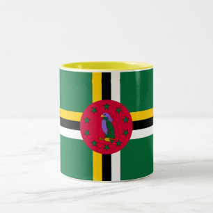 Dominica Flagga Två-Tonad Mugg