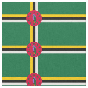 Dominica flagga tyg
