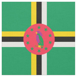 Dominica flagga tyg