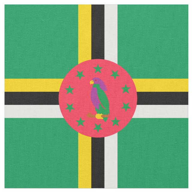 Dominica flagga tyg (Närbild)