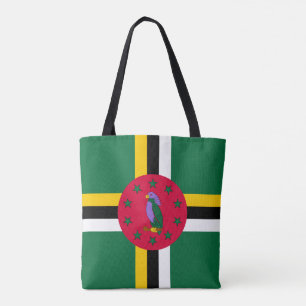 Dominica flagga tygkasse