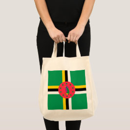 Dominica flagga tygkasse