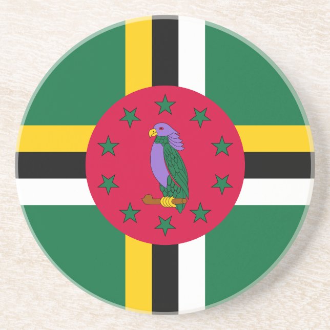 Dominica Flagga Underlägg (Framsidan)
