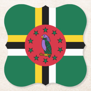 Dominica Flagga Underlägg Papper
