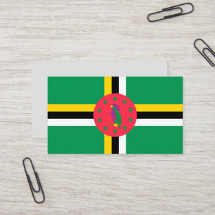 Dominica flagga visitkort