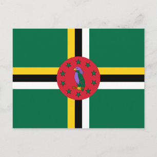 Dominica Flagga vycard Vykort
