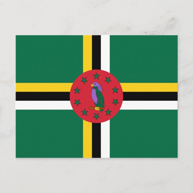 Dominica Flagga vycard Vykort (Framsida)