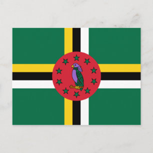 Dominica Flagga vycard Vykort