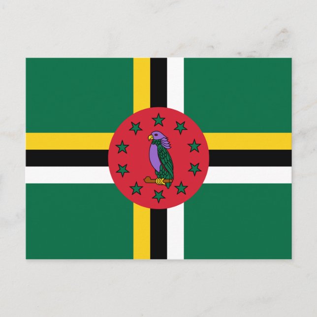Dominica Flagga vycard Vykort (Framsida)