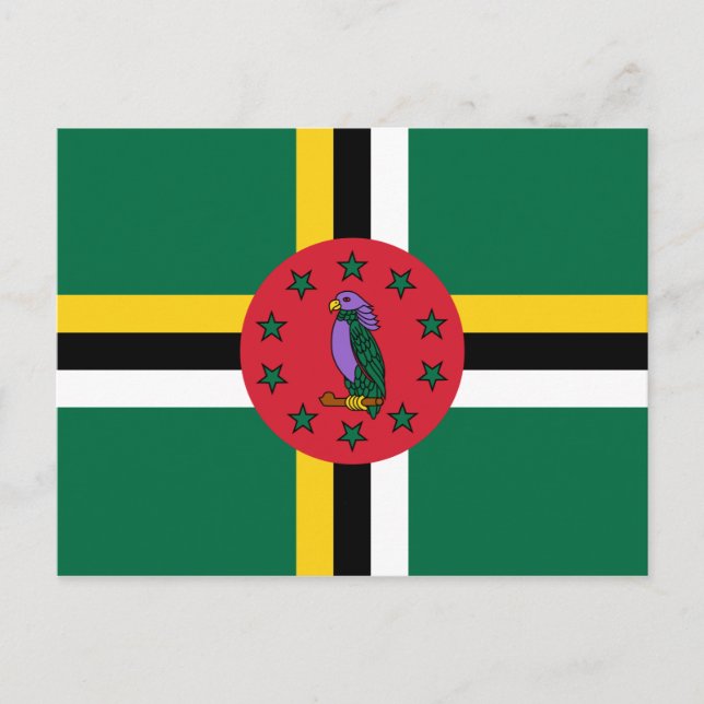 Dominica Flagga Vykort (Framsida)