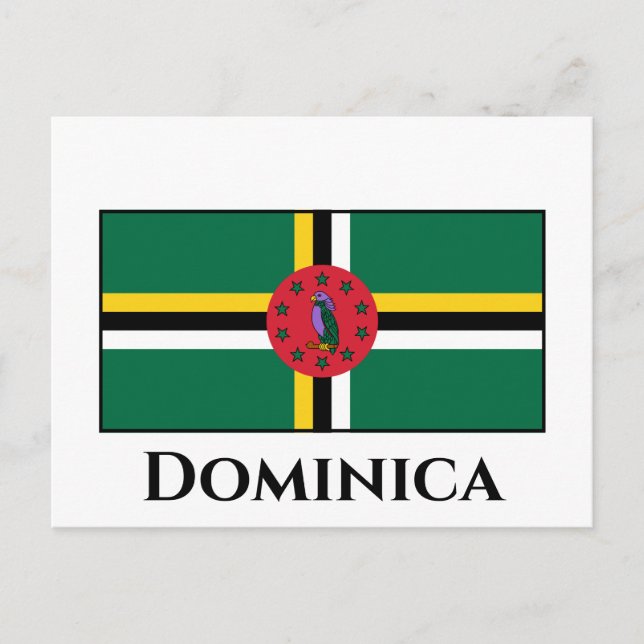 Dominica Flagga Vykort (Framsida)