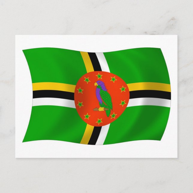 Dominica Flagga vykort (Framsida)