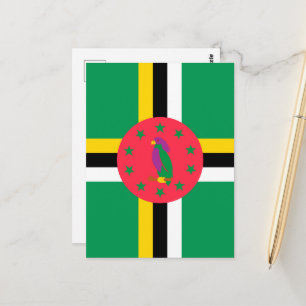 Dominica flagga vykort