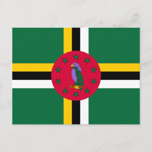 Dominica flagga vykort