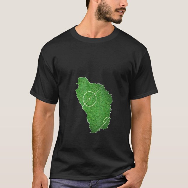 Dominica fotbollsplan t shirt (Framsida)