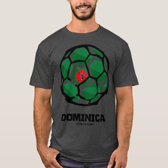 Dominica Land Flagga T Shirt (Framsida)