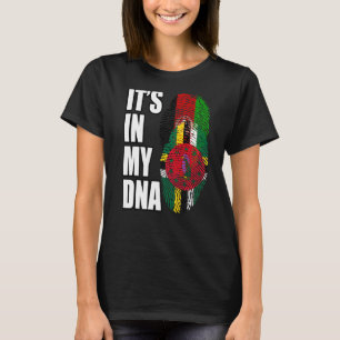 Dominica och Afghan Mix Dna Flagga Heritage T Shirt