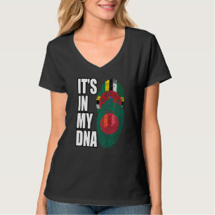 Dominica och bangladeshisk mix DNA Flagga Arv T Shirt