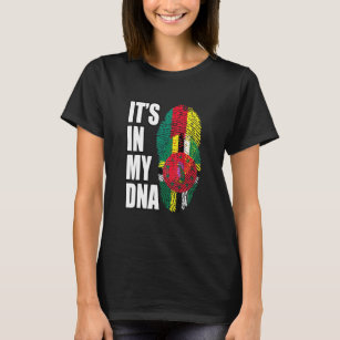 Dominica och Kamerun Mix DNA Flagga Heritage T Shirt
