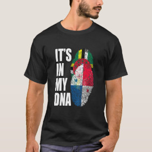 Dominica och Panamanian Mix DNA Flagga Heritage T Shirt
