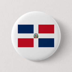 Dominica Republic Flagga Knapp