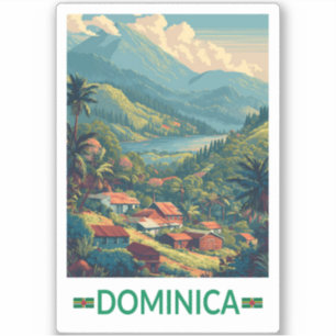 Dominica Resa Konst Vintage Klistermärken