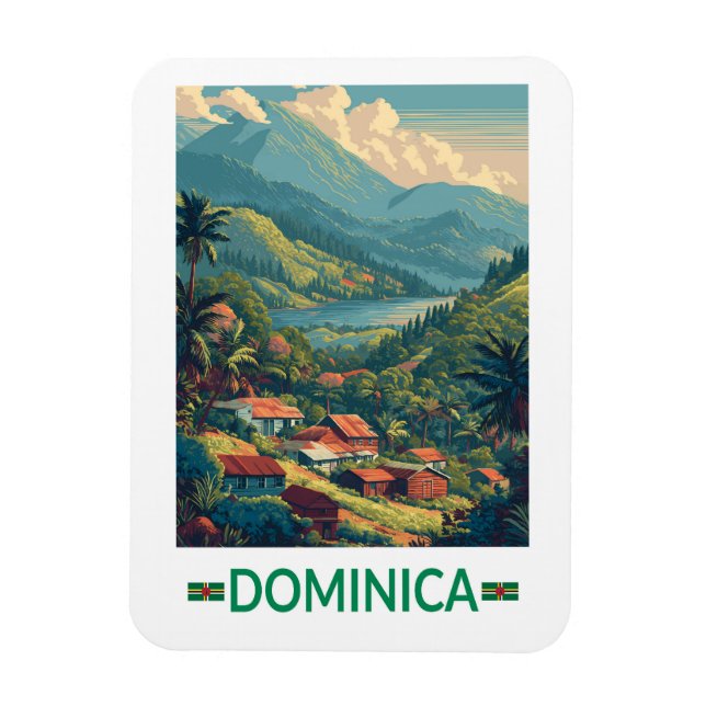 Dominica Resa Konst Vintage Magnet (Vertikal)