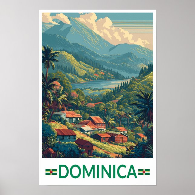 Dominica Resa Konst Vintage Poster (Framsidan)
