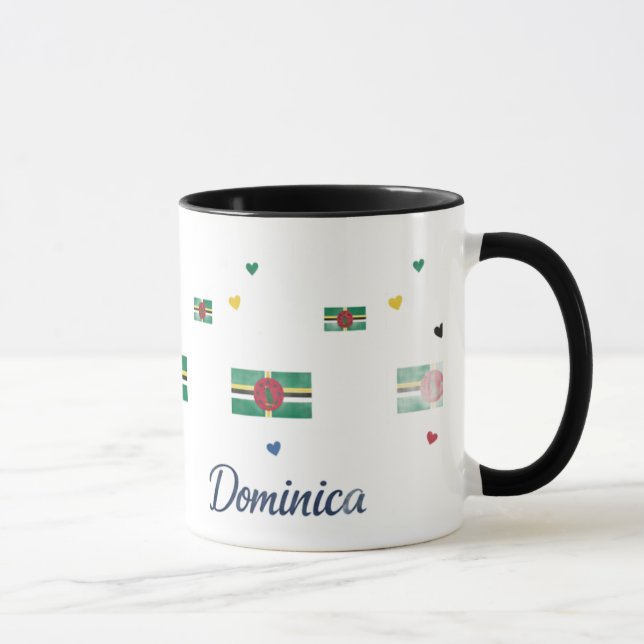 Dominica Roots Pattern Mug | Caribbean Flag Mugg (Höger)