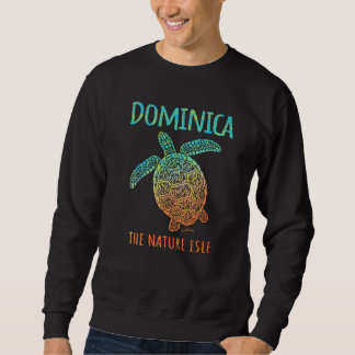 Dominica Sea Turtle Dominican Lång Ärmad Tröja