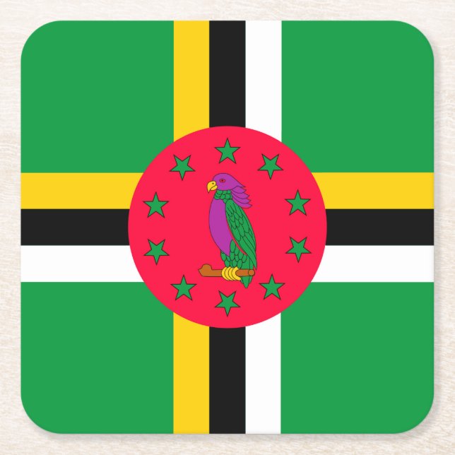 Dominica Underlägg Papper Kvadrat (Framsidan)