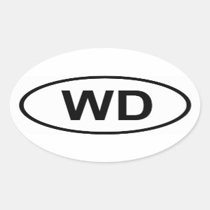 Dominica ’WD’ Ovalt Klistermärke