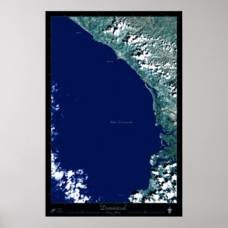 Dominical, Costa Rica satellit affisch