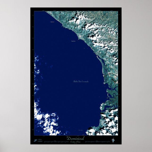 Dominical, Costa Rica satellit affisch (Framsidan)
