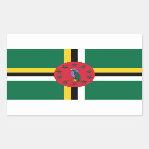 Dominican flagga Stickers Rektangulärt Klistermärke