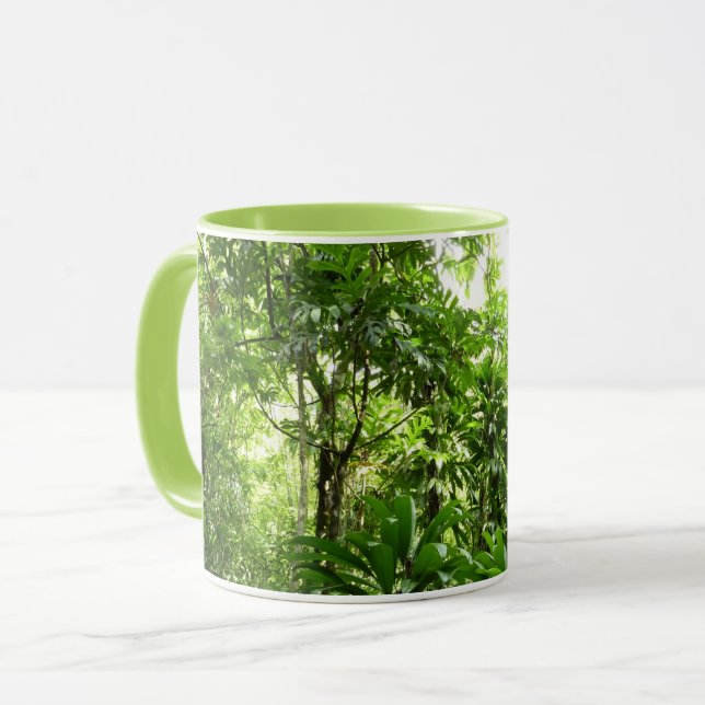 Dominican Rain Forest I Tropical Grönt Nature Mugg (Framsida vänster)