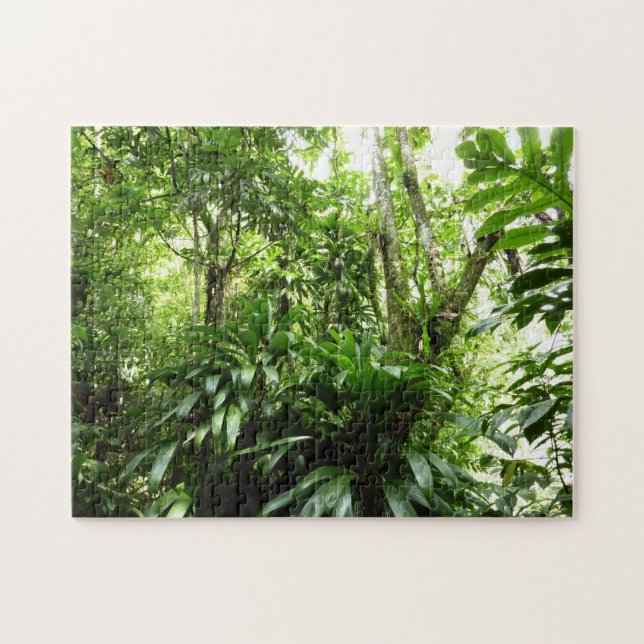 Dominican Rain Forest I Tropical Grönt Nature Pussel (Horisontell)