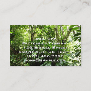 Dominican Rain Forest I Tropical Grönt Nature Visitkort
