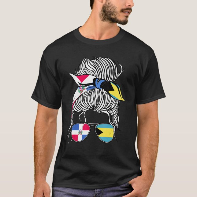 Dominican Republic Flag Bahamas Grown Women Girl C T Shirt (Framsida)